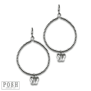 Butterfly drop charm earring, last call - Boutique Bella BellaEarrings
