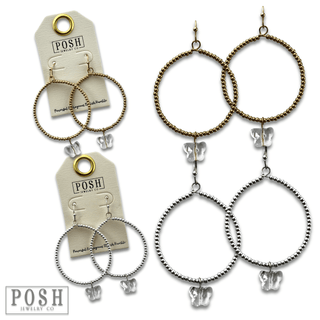 Butterfly drop charm earring, last call - Boutique Bella BellaEarrings