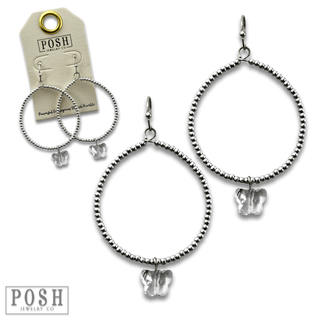 Butterfly drop charm earring, last call - Boutique Bella BellaEarrings
