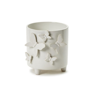 Butterfly Footed Cachepot with Sculpted Butterflies - Boutique Bella Bellaplanter