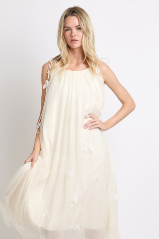 Butterfly Kiss Ivory Gown - Boutique Bella BellaMaxi dress