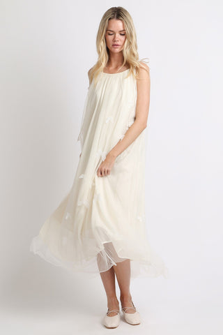 Butterfly Kiss Ivory Gown - Boutique Bella BellaMaxi dress