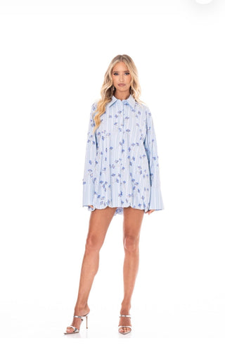 Button Up Bling Bubble Dress - Boutique Bella BellaDress