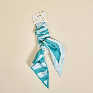 Sicily Stripes Teal Twirl & Tie Scarf