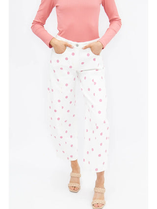 Tickled Pink Barrel Pants