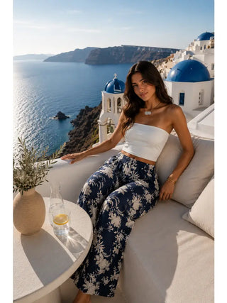 The Selma Pants - Navy Floral