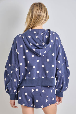 The Navy Cozy Confetti Hoodie