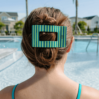 Cabana Cutie | Large | Flat Rectangle Hair Clip - Boutique Bella BellaHair Clip