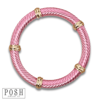 Cable wire stretch bangle bracelet, last call - Boutique Bella BellaBracelets