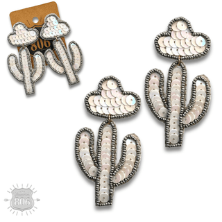 Cactus and sombrero sequin earring - LC - Boutique Bella BellaEarrings