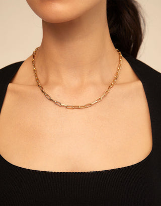 Cadena 9 Gold - Short link chain charm necklace - Boutique Bella BellaUno de 50 - Necklace