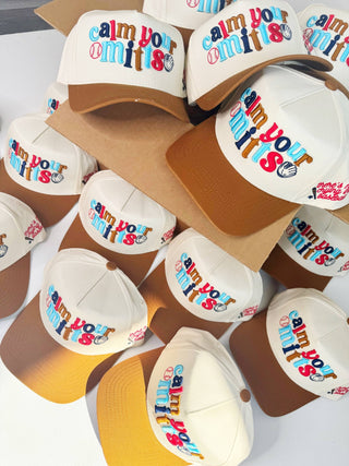 Calm Your Mitts Puff Stitch Hat - Boutique Bella BellaHat