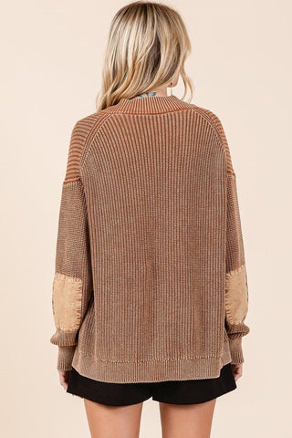 Camel Rib Knit Cardigan - Boutique Bella BellaCardigan