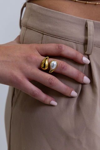 Cami Pearl Stacked Ring - Boutique Bella BellaRing