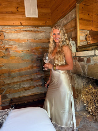 Cami Slip Dress - Champagne - Boutique Bella BellaDress