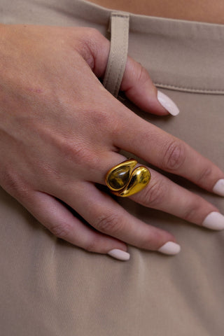 Cami Tiger Eye Stacked Ring - Boutique Bella BellaRing