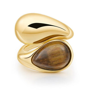 Cami Tiger Eye Stacked Ring - Boutique Bella BellaRing