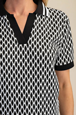 Camille Weave Polo - Boutique Bella BellaBlouse