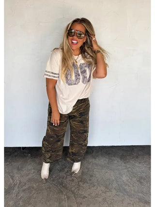 Camo Barrel Jeans - Boutique Bella Bellajeans