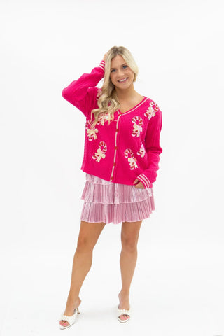 Candy Cane Cutie Cardigan - Boutique Bella BellaChristmas Apparel