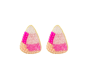 Candy Corn Stud Earrings - Pink - Boutique Bella BellaEarrings