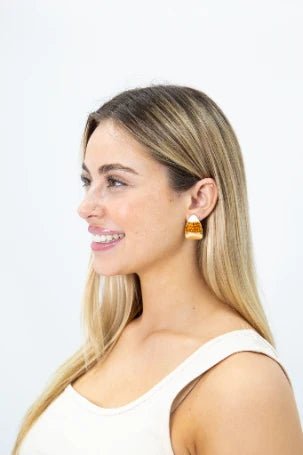 Candy Corn Stud Earrings - Boutique Bella BellaEarring