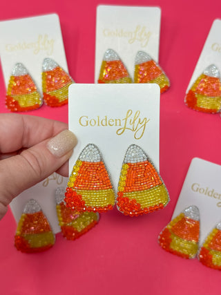 Candy Corn Stud Earrings - Boutique Bella BellaEarrings