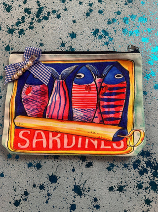 Canvas Sardine Cosmetic Bag - Boutique Bella Bellacosmetic bag