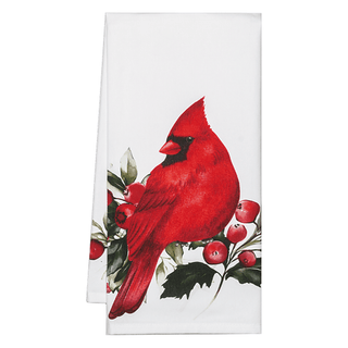 Cardinal Botanical Tea Towel Ganz - Boutique Bella BellaChristmas Decor