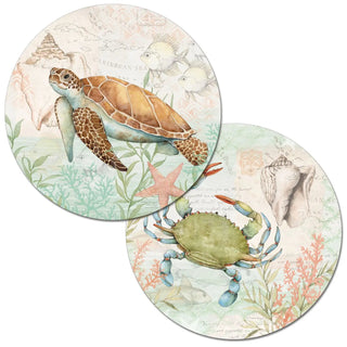 Caribbean Seas Reversible Round Easy Care Placemat - Boutique Bella BellaPlacemats