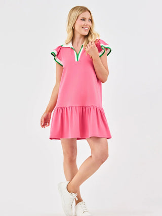 Carissa Dress | Pink + White - Boutique Bella BellaDress