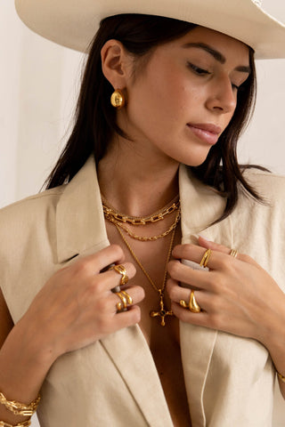 Carly Crescent Hoop - Boutique Bella BellaEarring