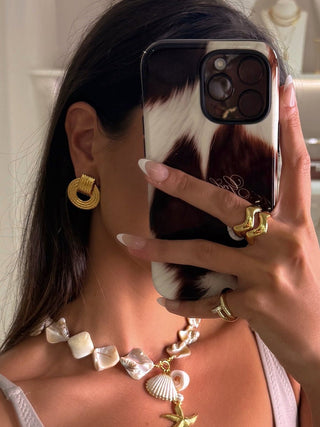 Carmela Doorknocker Earrings - Boutique Bella BellaEarring