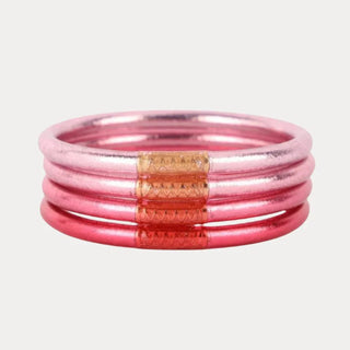 Carousel Pink All Weather Bangles® (Set of 4) - Serenity Prayer - Boutique Bella BellaBangles