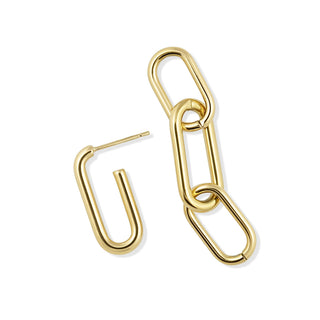 Carrie Paperclip Link Earrings - Boutique Bella Bella