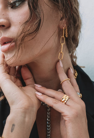 Carrie Paperclip Link Earrings - Boutique Bella Bella