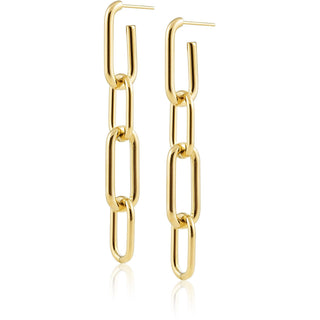 Carrie Paperclip Link Earrings - Boutique Bella Bella
