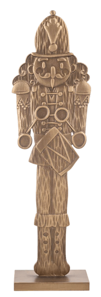 Carved Antique Gold Drumming Nutcracker - Boutique Bella BellaChristmas Decor