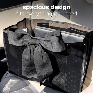 Case-Mate Midnight Black Bow Jelly Tote Bag - Boutique Bella BellaTote Bag