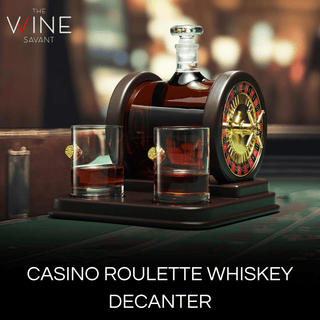 Casino Roulette Whiskey Decanter For Men Husband Him 67 6 Oz Decanter With 2 X 10OZ Dice Whiskey Gla - Boutique Bella Bella