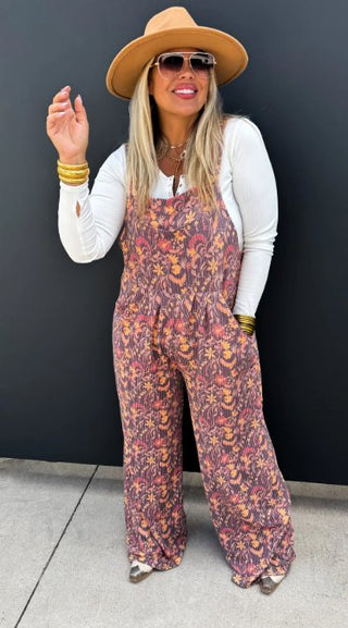 Cassidy Fall Boho Overalls - Boutique Bella BellaJumpsuit