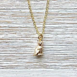 Cat necklace dainty jewelry gold necklace - Boutique Bella BellaNecklace