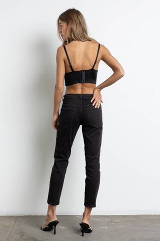 Iridescent rhinestone bustier corset top