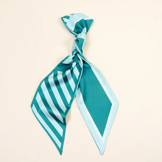 Sicily Stripes Teal Twirl & Tie Scarf