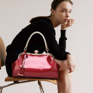 Kiss Lock Glossy Handbag