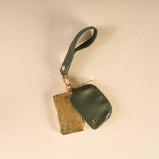 Evergreen Gold Dynamic Duo Pouch Luxe Wristlet