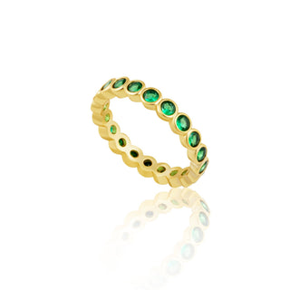 Celeste Eternity Ring - Emerald - Boutique Bella BellaRing