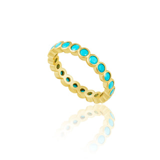Celeste Eternity Ring - Turquoise - Boutique Bella BellaRings