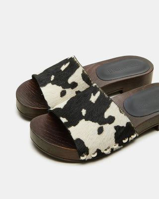Cento Black Cow Print - Boutique Bella BellaSandal