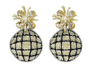 Disco Ball Earrings - Silver